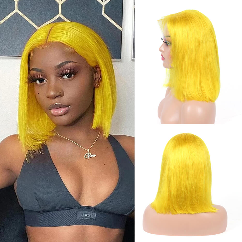 Colored Bob 13x4 Lace Front Human Hair Wigs