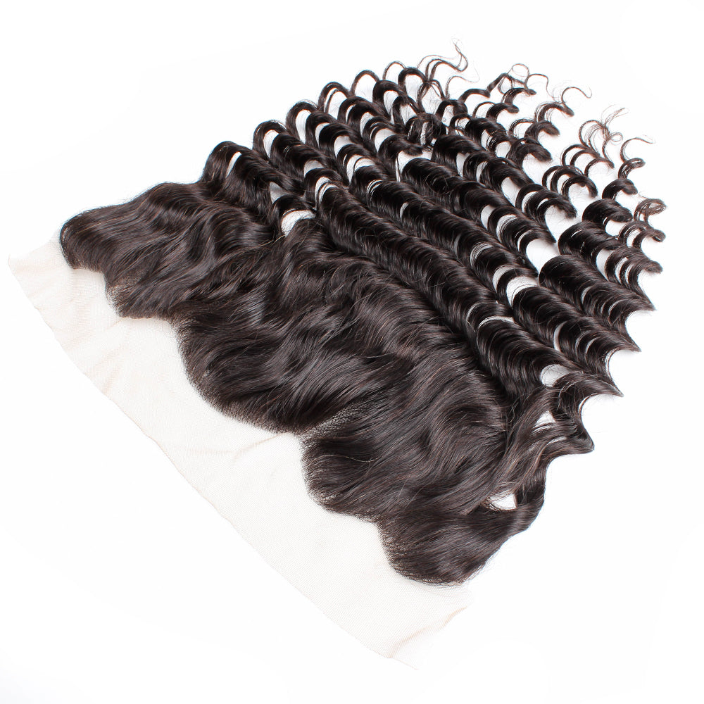 lace frontal with deep wave human hair