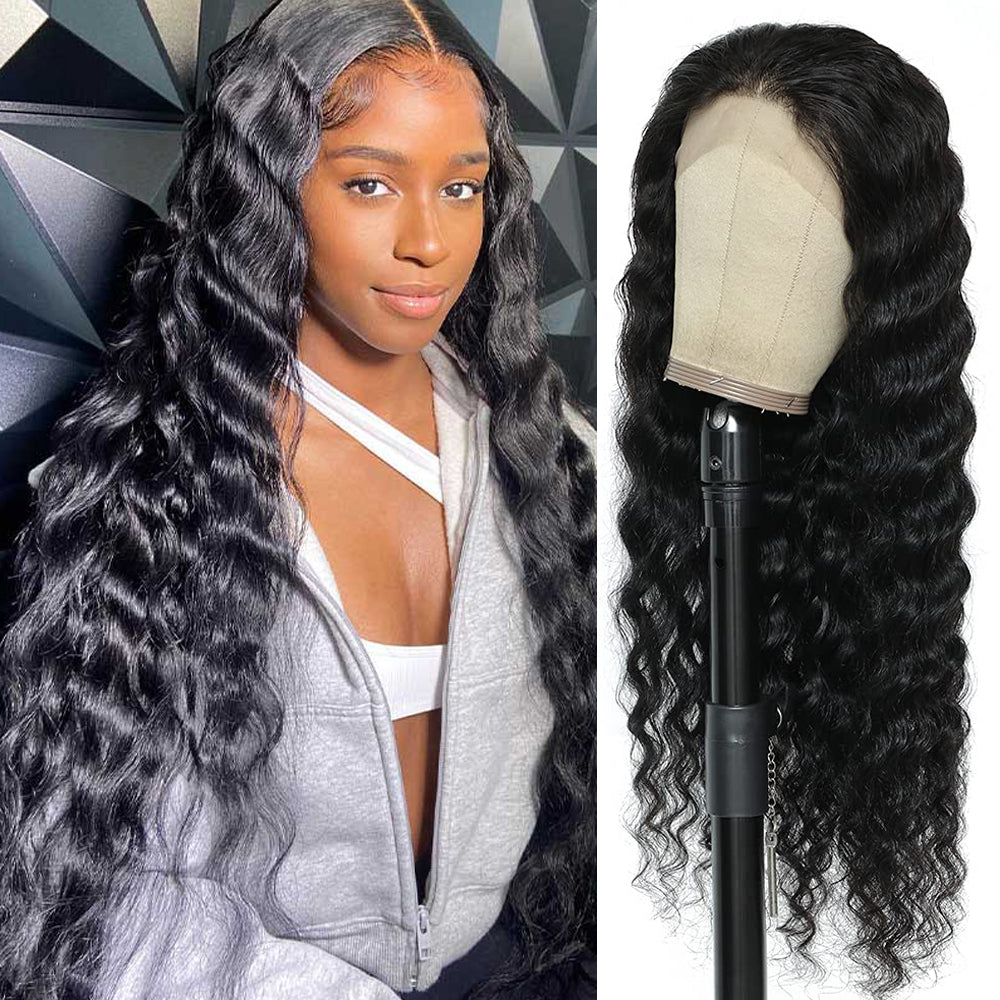 13x6 lace wig deep wave remy human hair