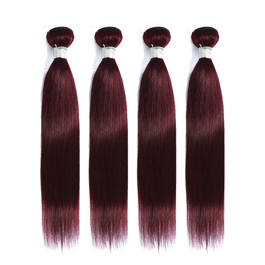 burgundy bundles human hair weave