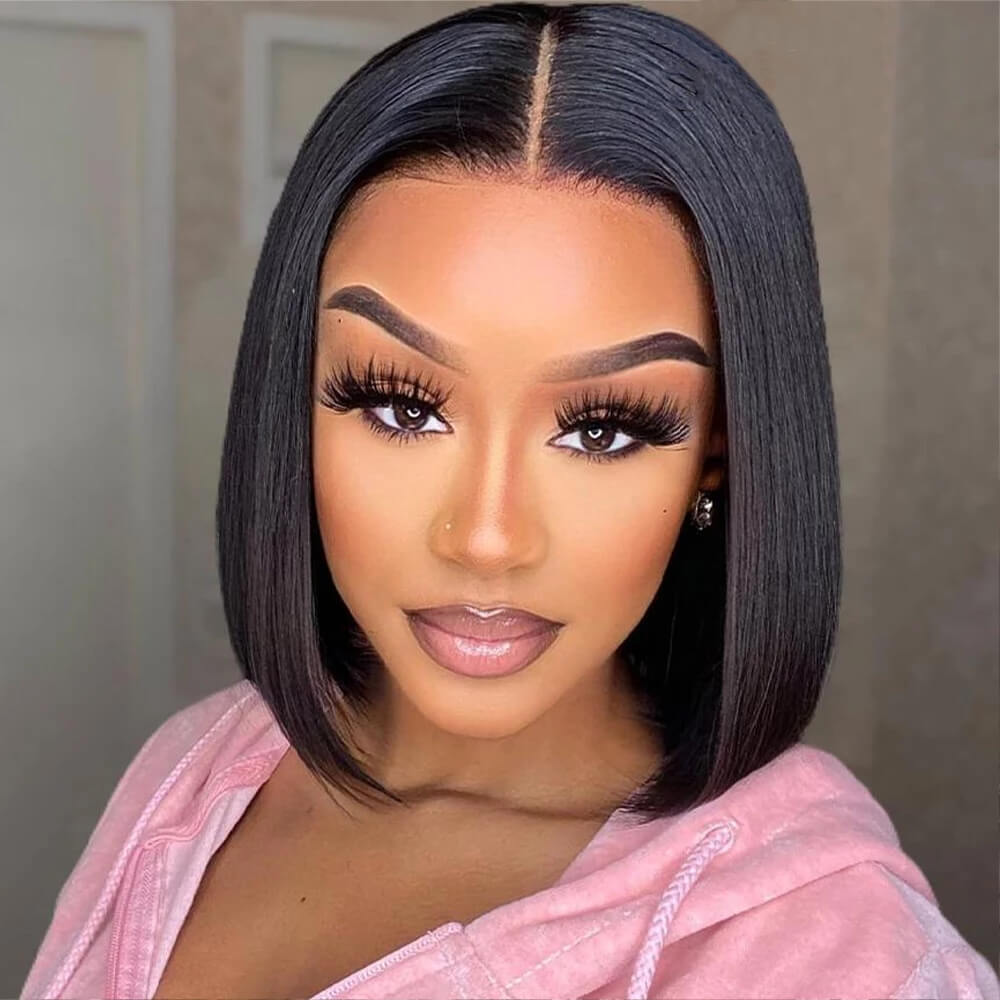 Human Hair Bob lace front wig