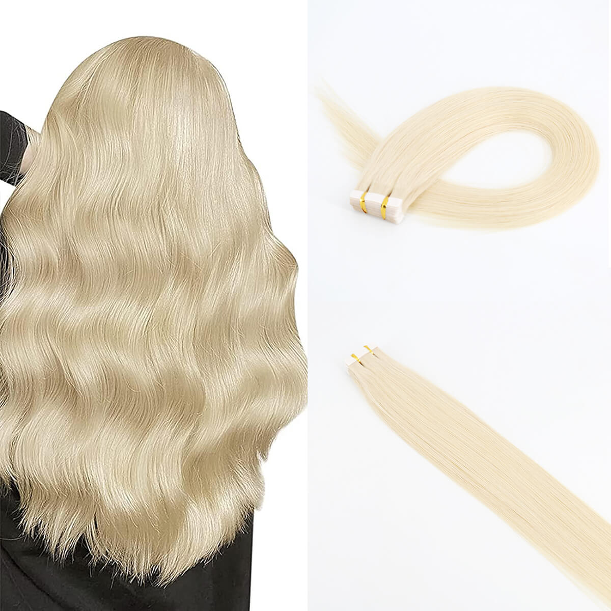 Tape in Hair Extensions Human Hair Silky Straight for fashion women 20pcs/pack/50g