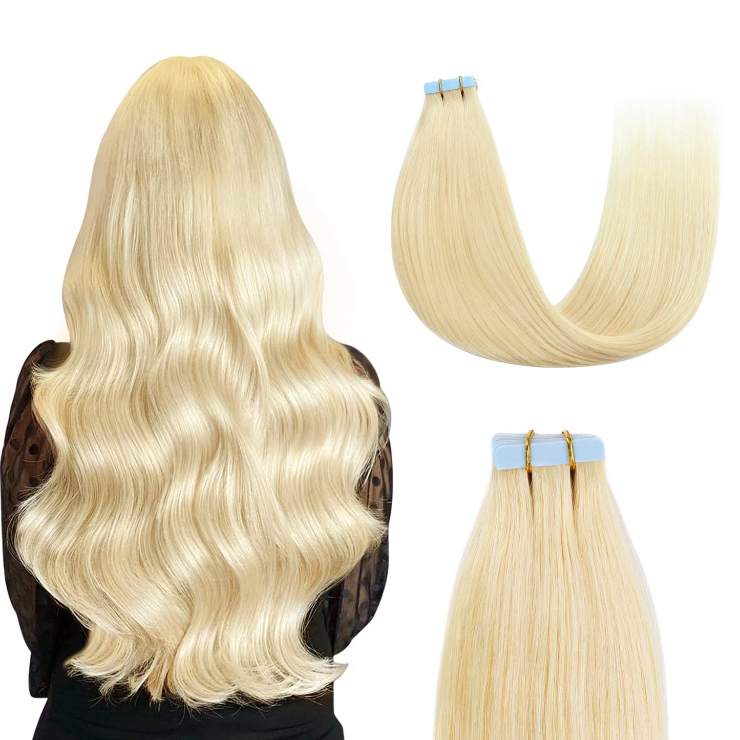 Tape in Hair Extensions Human Hair Silky Straight for fashion women 20pcs/pack/50g