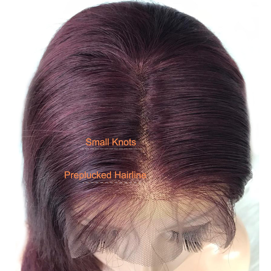 burgundy lace front wig