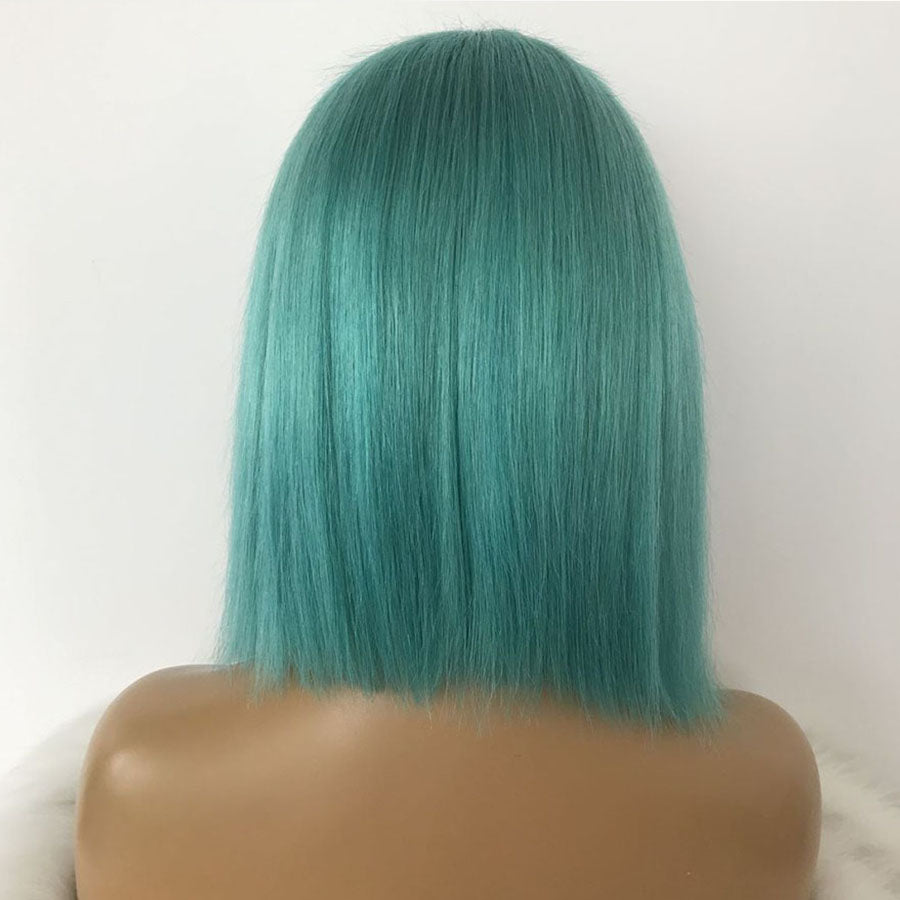 blue bob wig