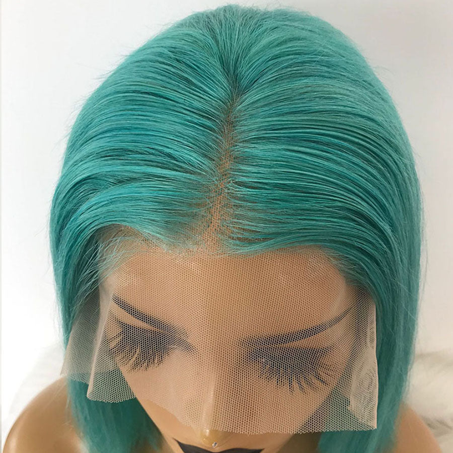 blue lace front wig