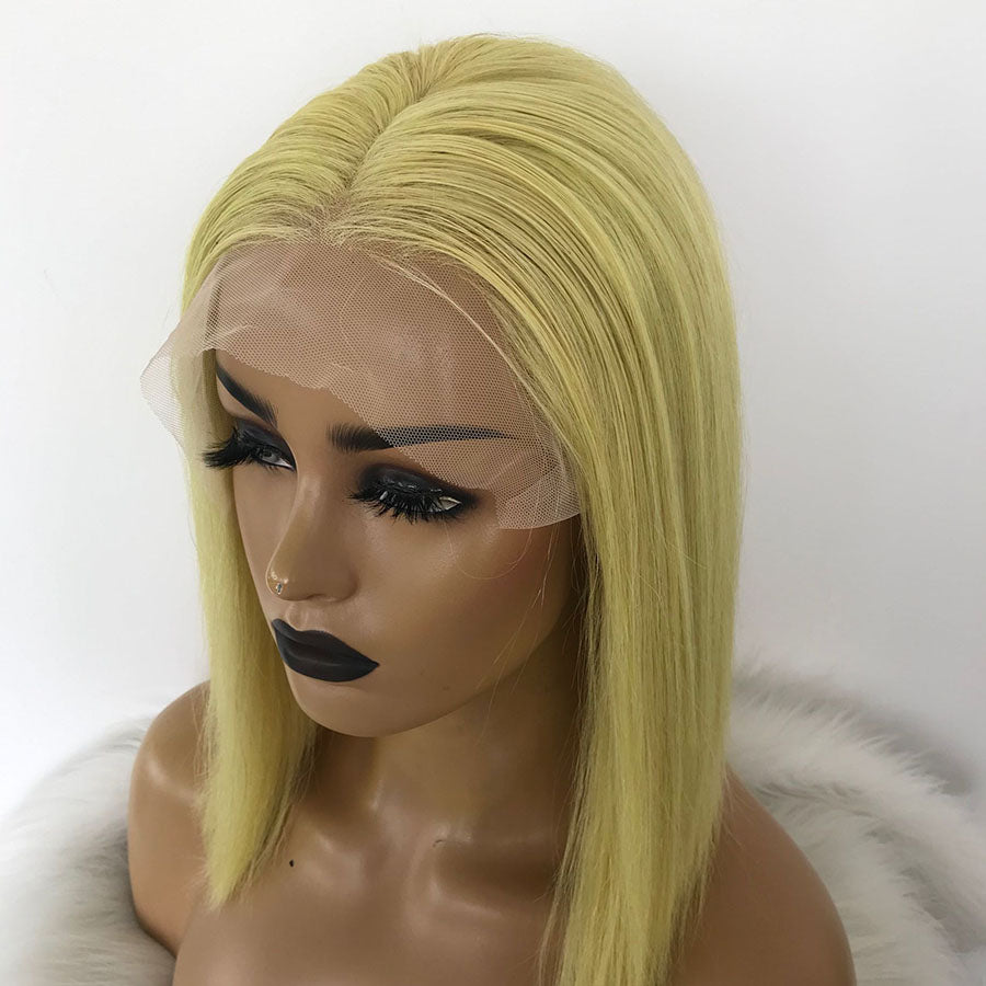 lemon human hair bob wig