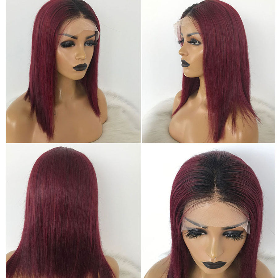 burgundy bob wigs