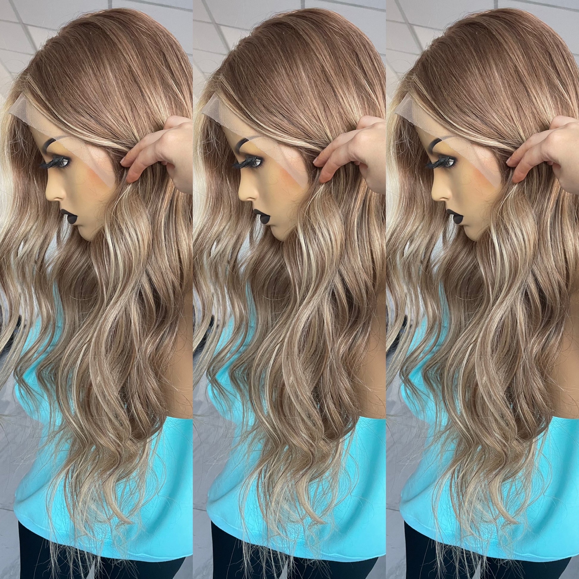 13x6 lace frontal balayage wig for women