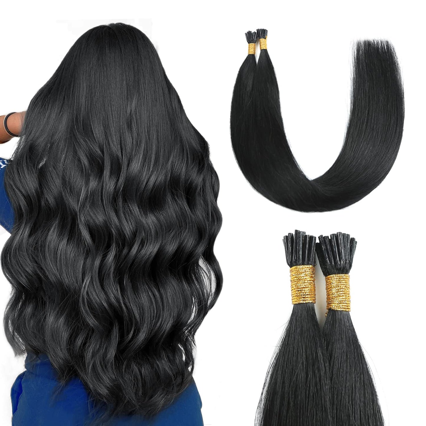 Human Hair I Tip Hair Extension 12-30inch 100g/set