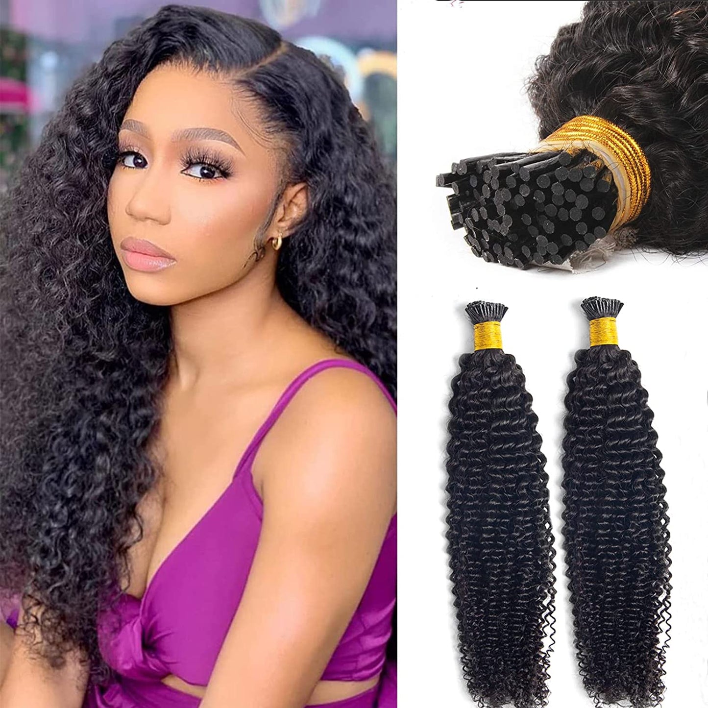 Human Hair I Tip Hair Extension 12-30inch 100g/set