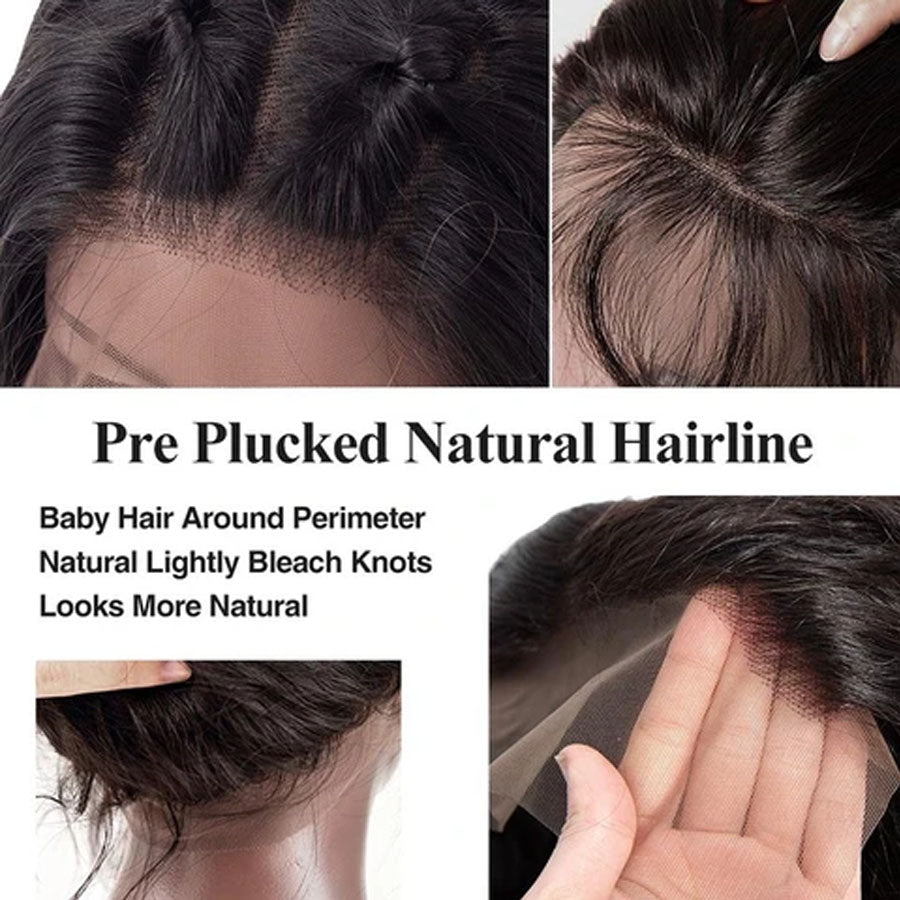 pre plucked natural hairline of lace wigs