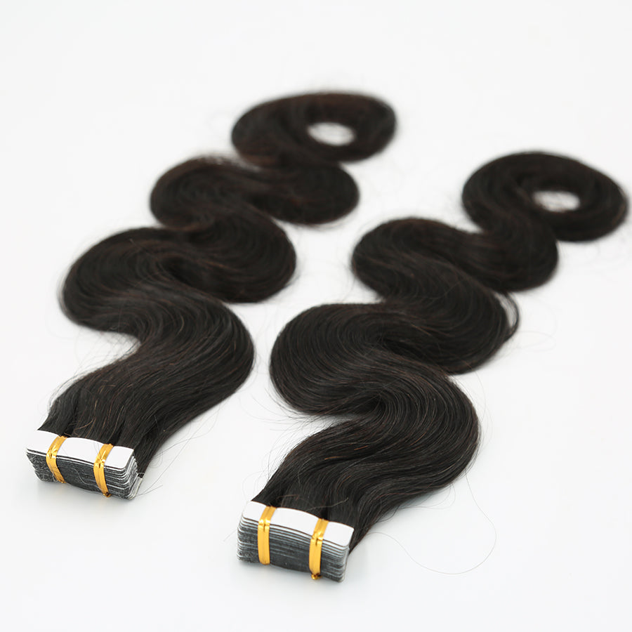 body wave human hair tape in hair extensions