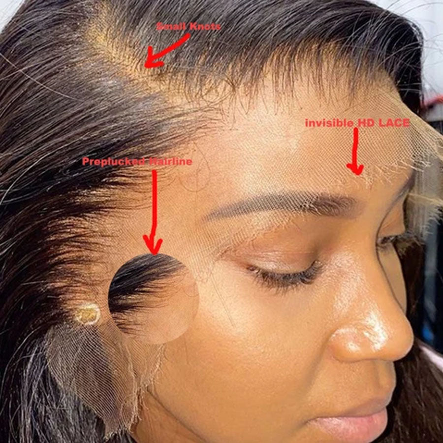 HD lace frontal wig pre-plucked hairline