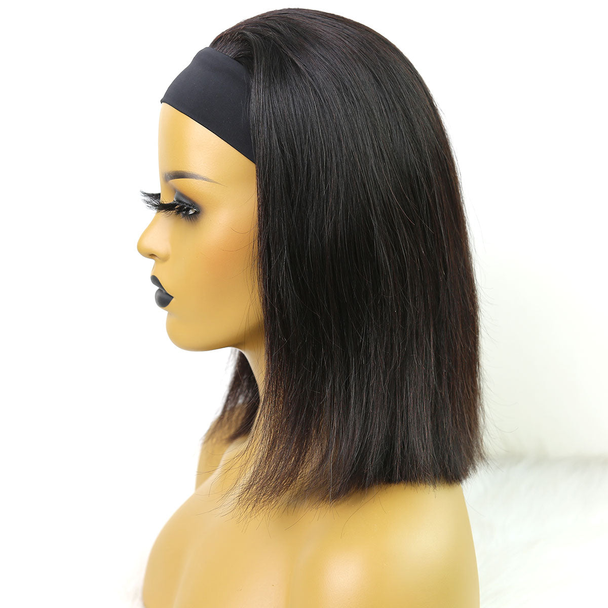 headband wig on mannequin