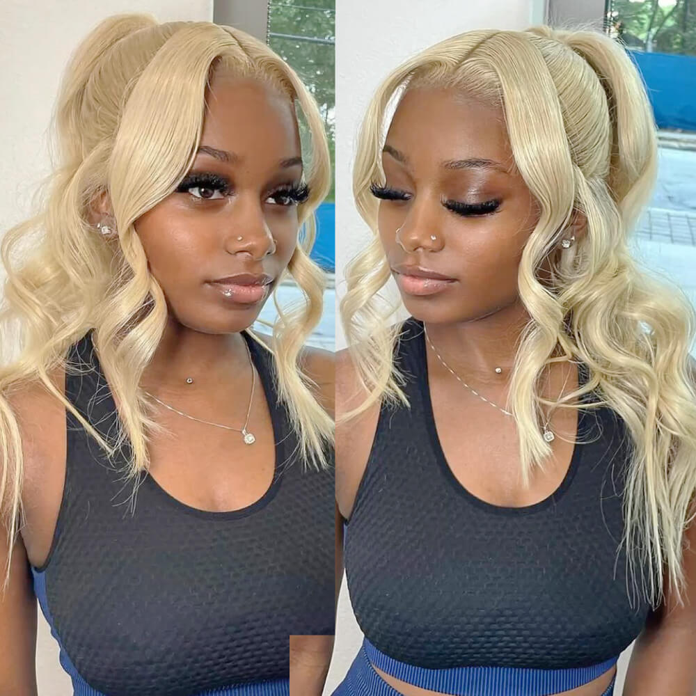 blonde human hair 360 wig