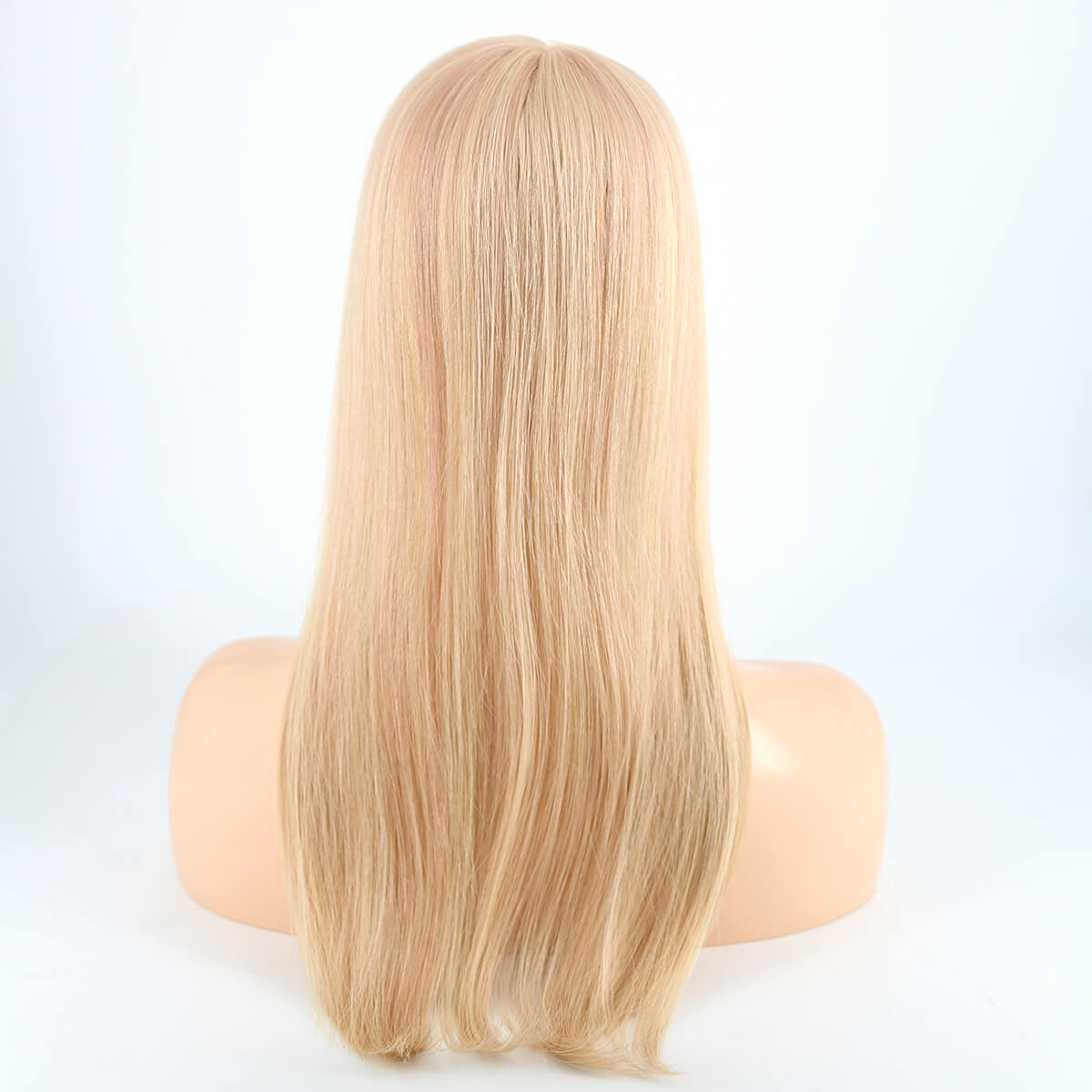 Blonde human hair topper for women