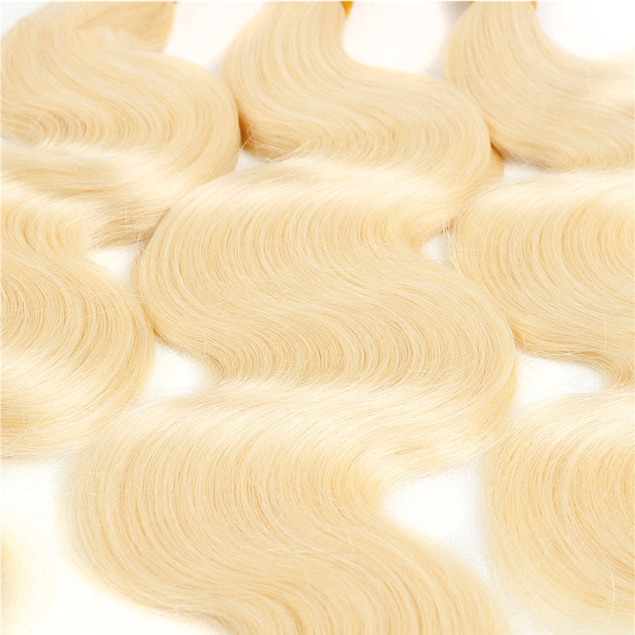 613 blonde body wave human hair bundles