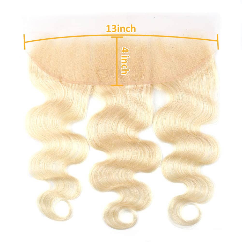 13x4 hd lace frontal with blonde human hair