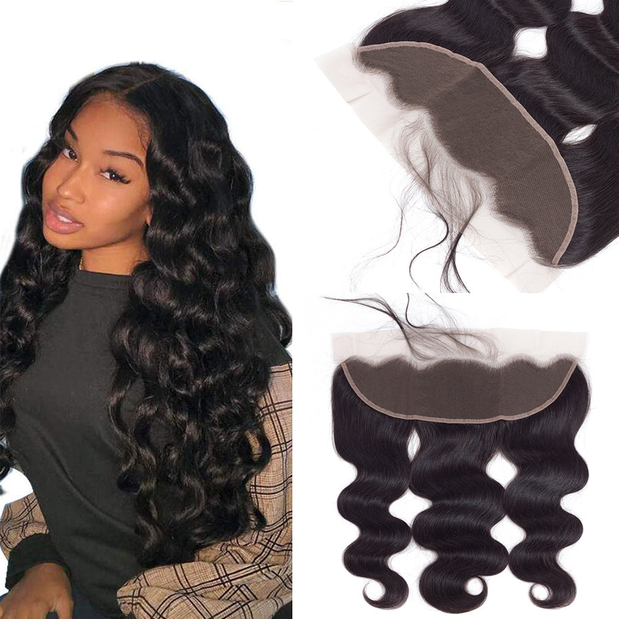 Transparent Lace Frontal Body Wave 13x4 Wavy Human Hair Lace Frontal Closure