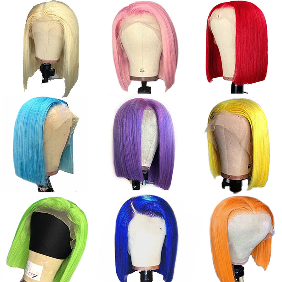 color bob lace wig