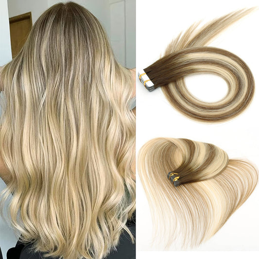 Tape in Hair Extensions Human Hair Silky Straight for fashion women 20pcs/pack/50g