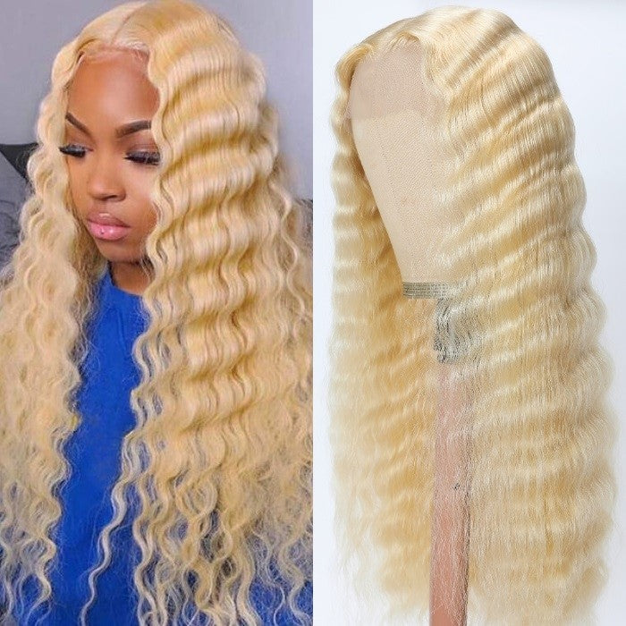 blonde deep wave wigs