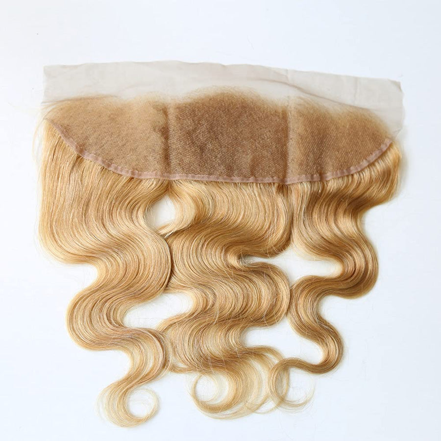 honey blonde human hair lace frontal