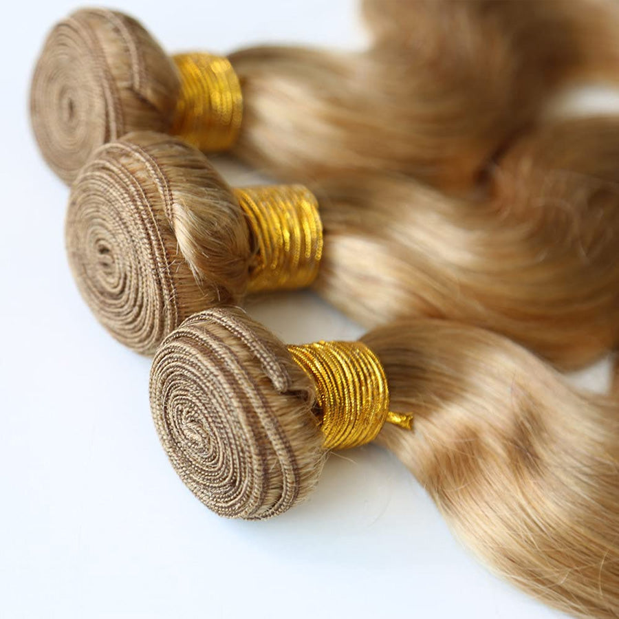 honey blonde human hair bundles