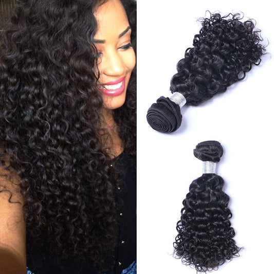 Curly human hair weave bundle
