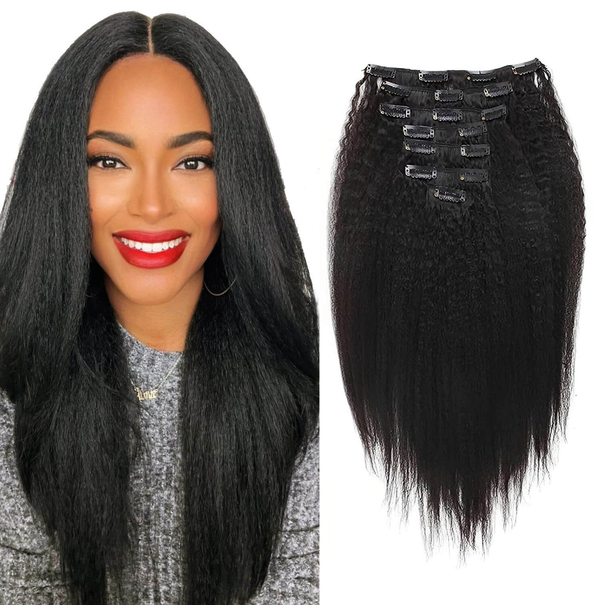 Clip in Hair Extensions 120g 7pcs Remy Human Hair Extensions  display picture 3