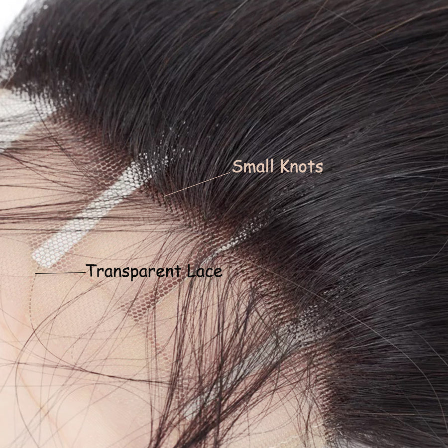 Transparent lace closure hairline