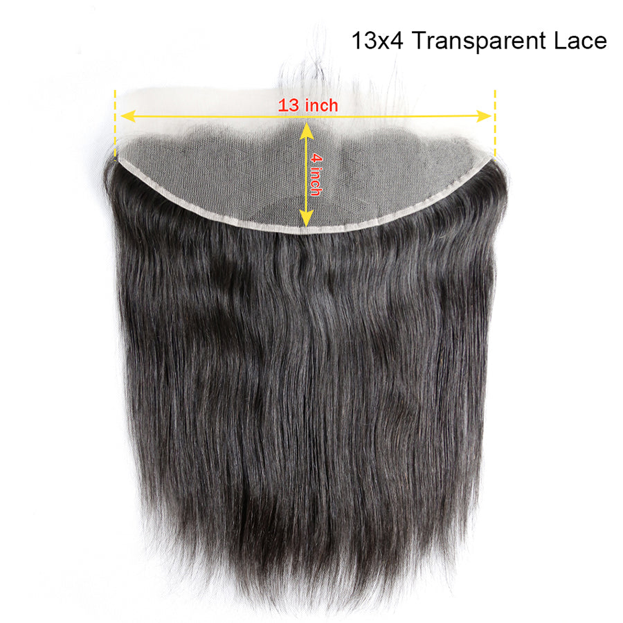 Transparent Lace Frontal Straight 13x4 Human Hair Lace Frontal Closure Hairpiece