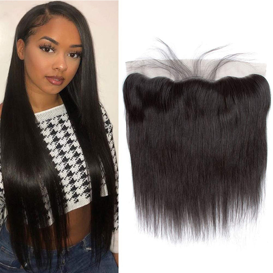 Transparent Lace Frontal Straight 13x4 Human Hair Lace Frontal Closure Hairpiece