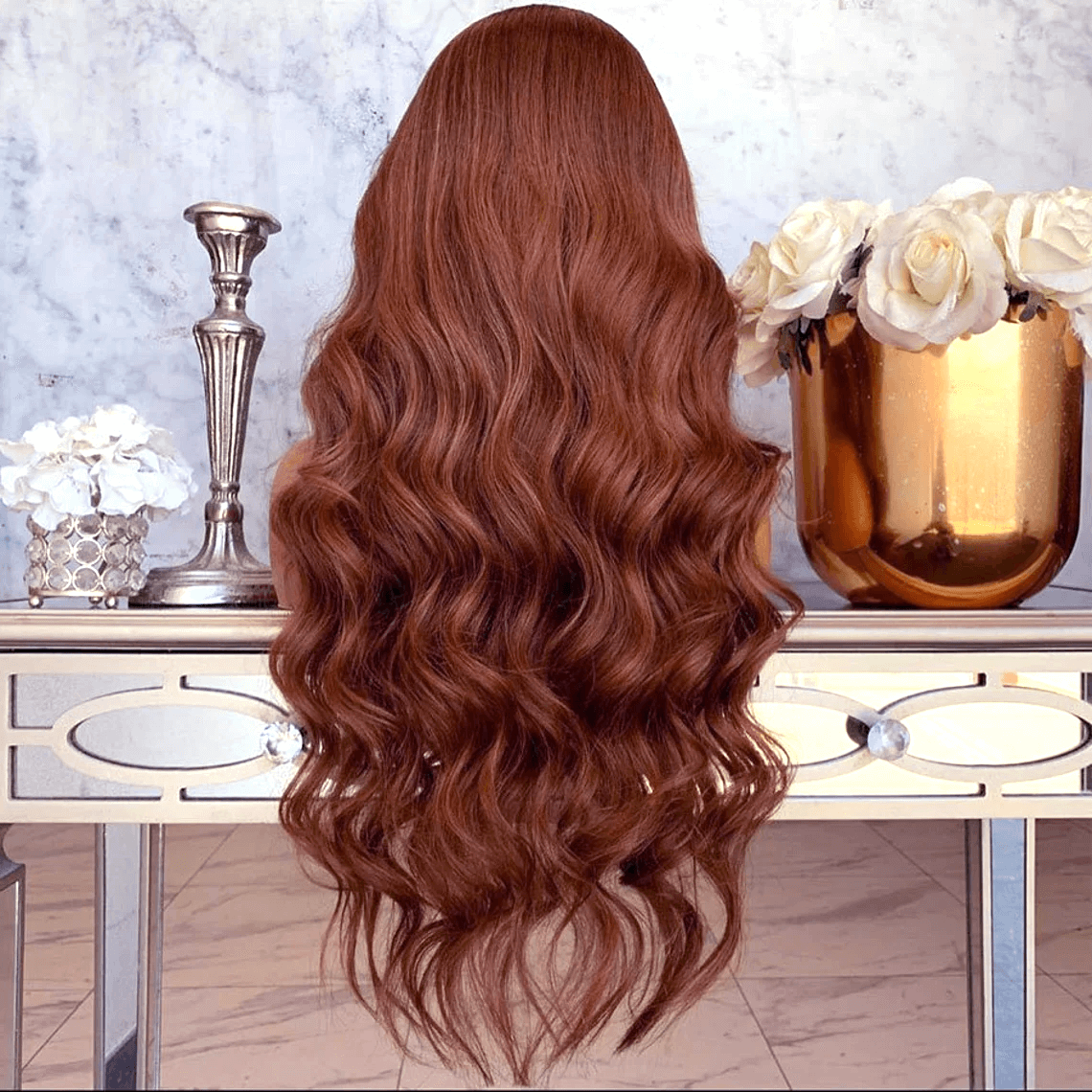 Reddish Brown Lace Wig Human Hair
