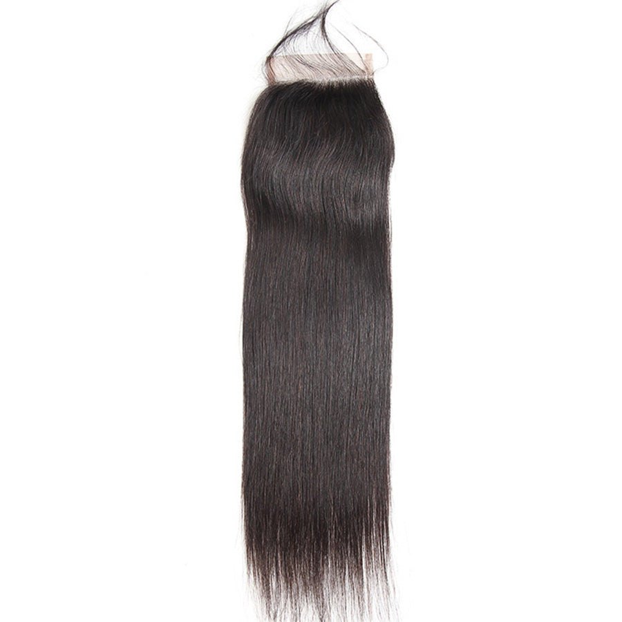 Silky Straight Human Hair 4x4 Lace Closure
