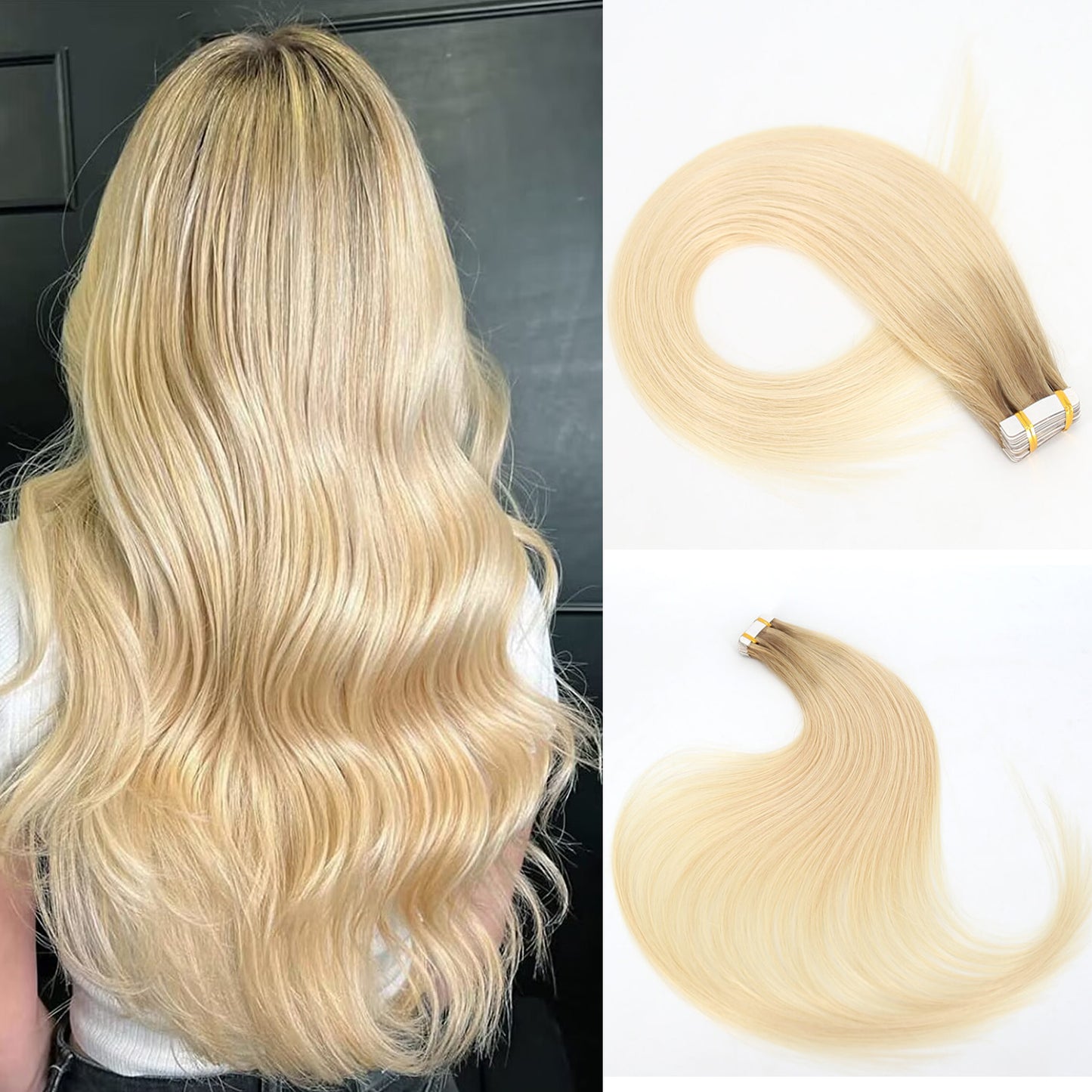 Tape in Hair Extensions Human Hair Silky Straight for fashion women 20pcs/pack/50g