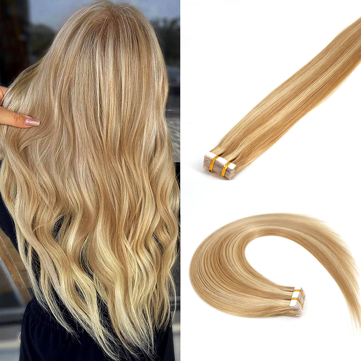 Tape in Hair Extensions Human Hair Silky Straight for fashion women 20pcs/pack/50g