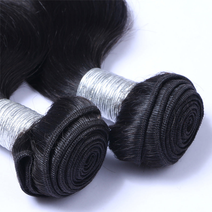 Black human hair bundles