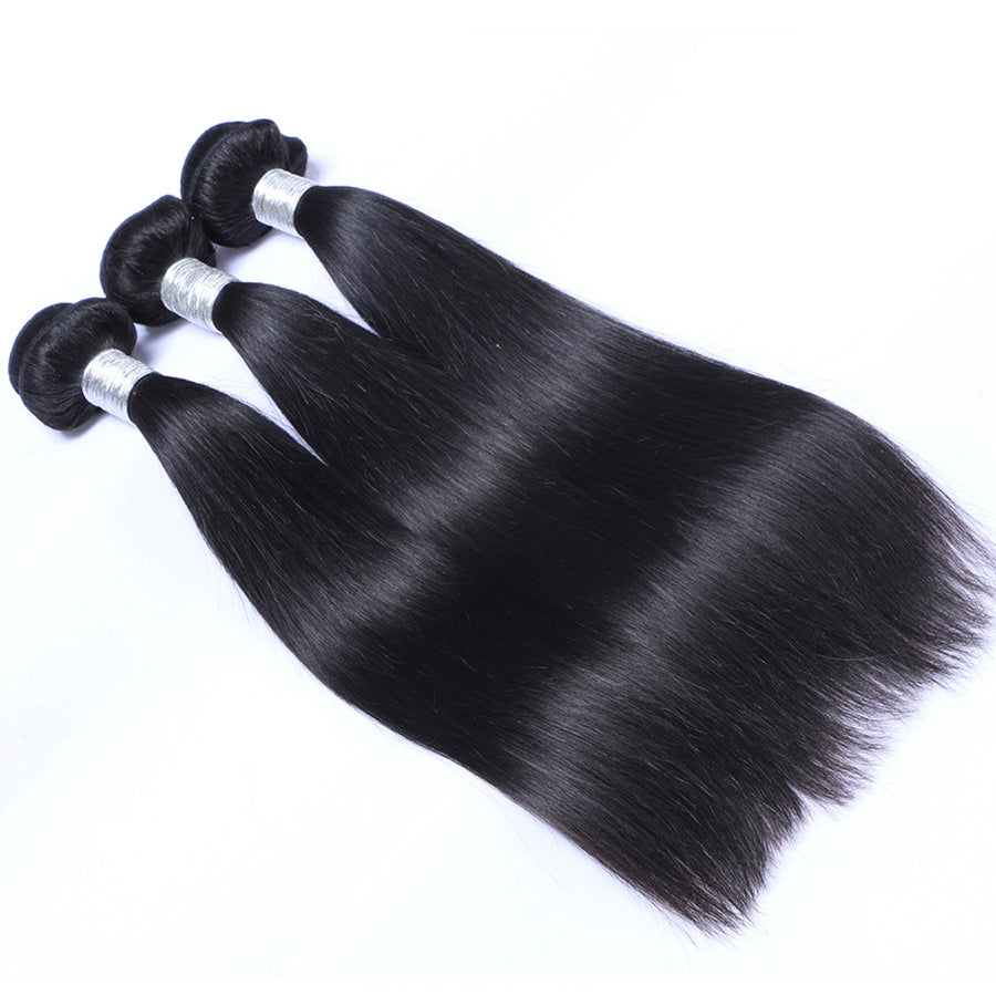 Straight bundles black human hair