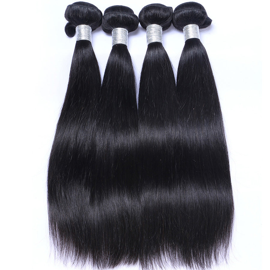 Silky straight human hair weave bundles