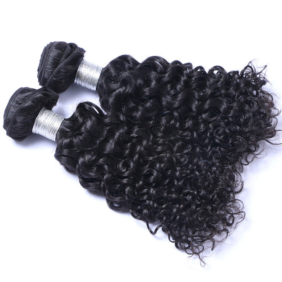 Human hair curly bundles