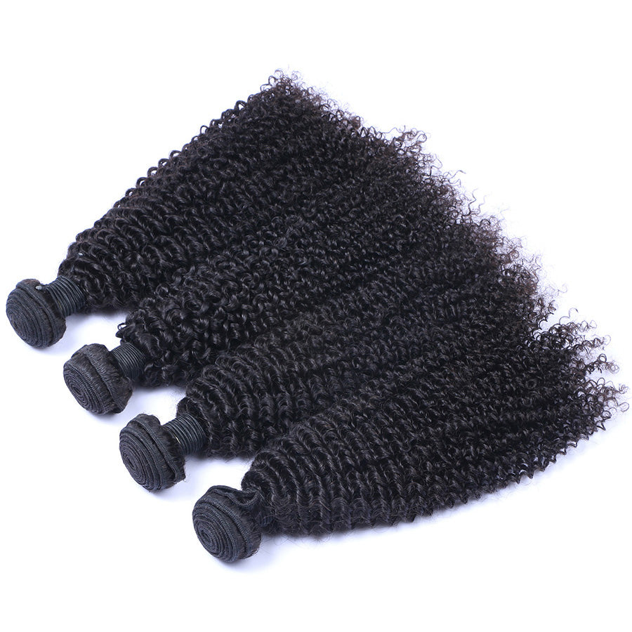 Kinky curly  human hair weave bundles