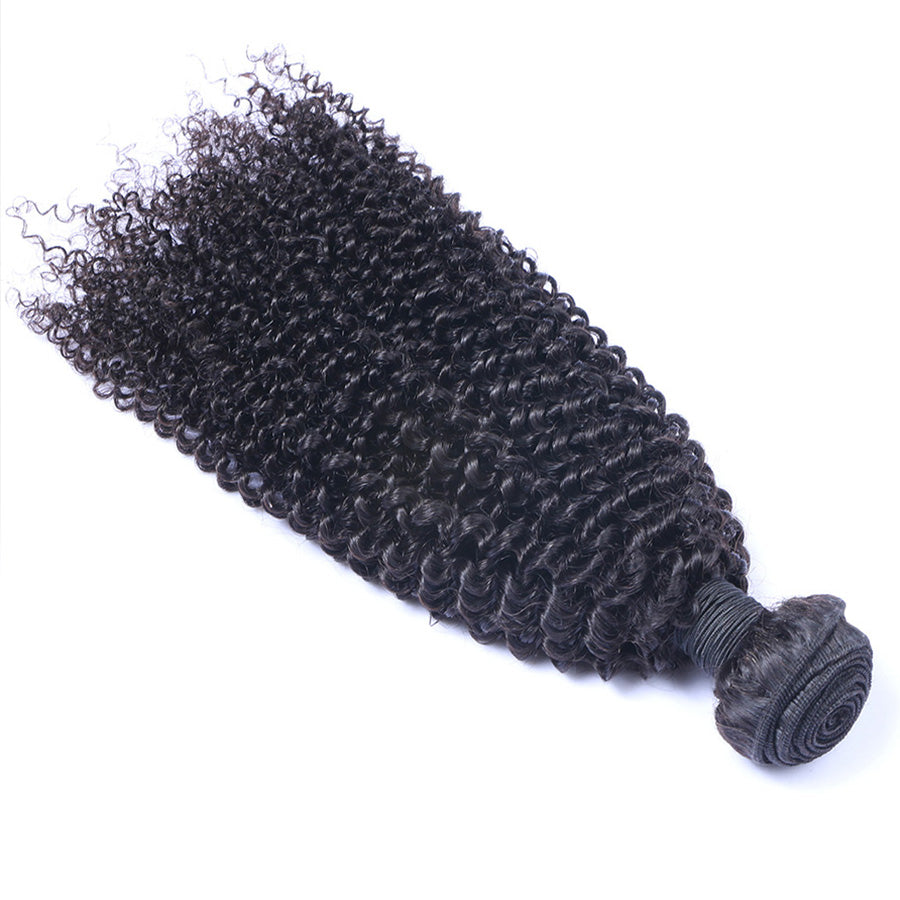 Human hair kinky curly weave