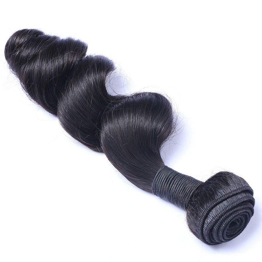 Virgin Brazilian Human Hair Weave Loose Wave Human Hair Weft 1 Bundle