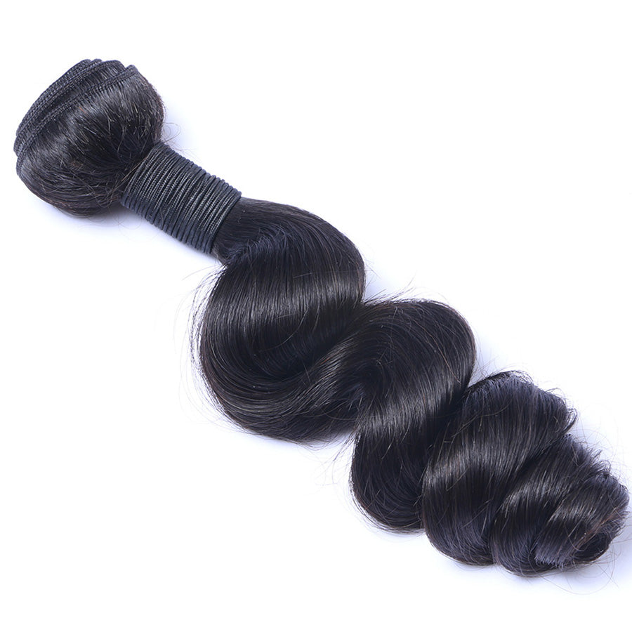 Virgin Brazilian Human Hair Weave Loose Wave Human Hair Weft 1 Bundle