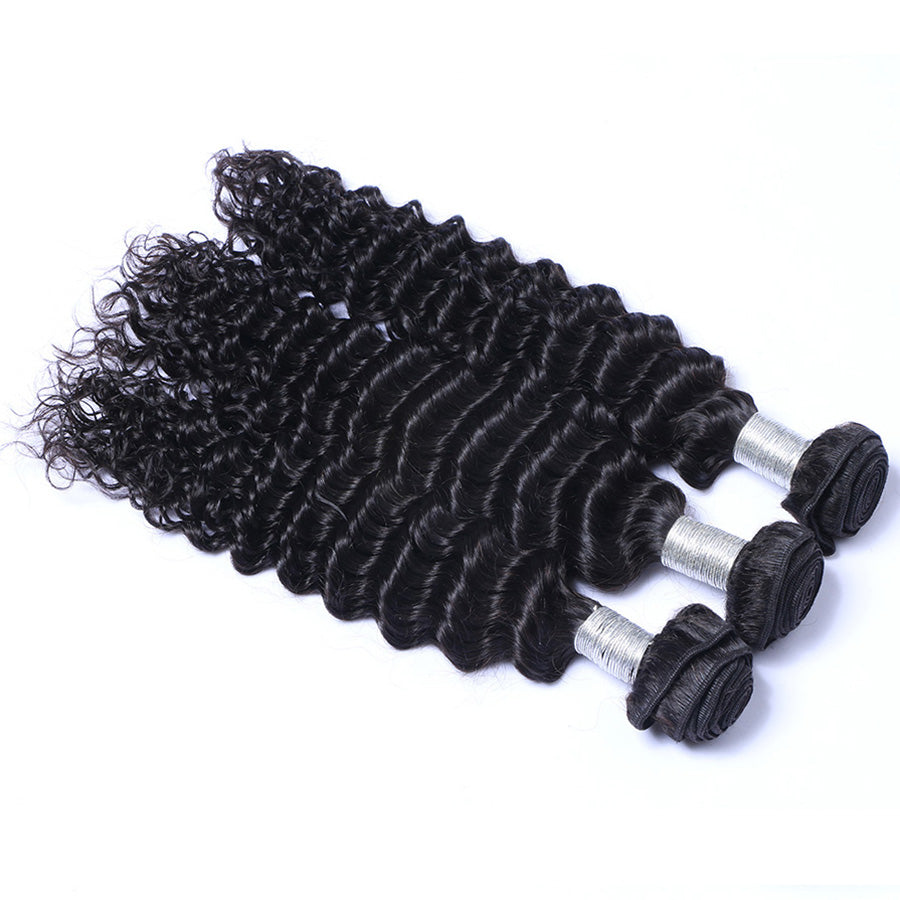 Deep wave natural hair bundles