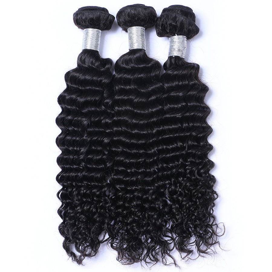 human hair deep wave bundles