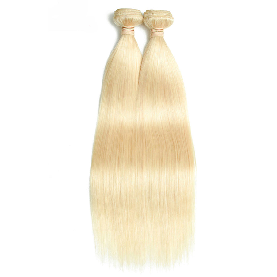 Blonde 613 Weft Human Hair Weaving Silky Straight 10-30inch Bundles Hair 4pcs/Lot