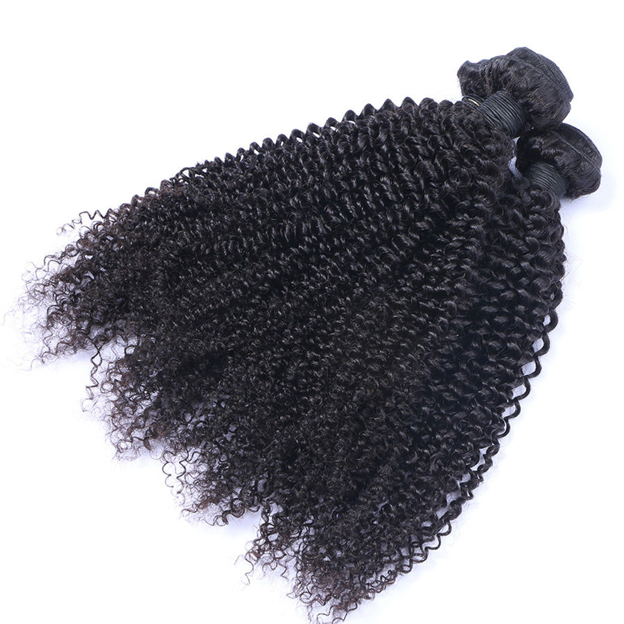 Kinky curly human hair weave bundles